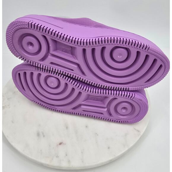 Nike Air Force 1 Mule Slippers – Purple Plush Slide-On Comfort - Picture 7 of 9